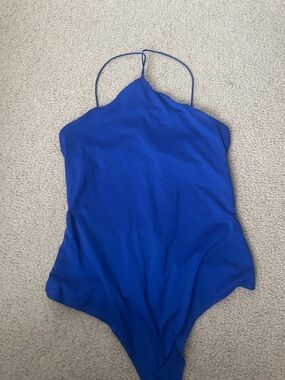 H&M Royal Blue Halter Bodysuit
